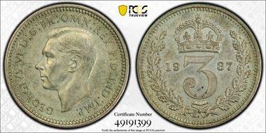 1937 3D S-4088 Crowned 3 PR64