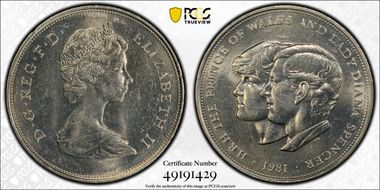 1981 25p S-LL4 Charles & Diana Cu/Ni MS62