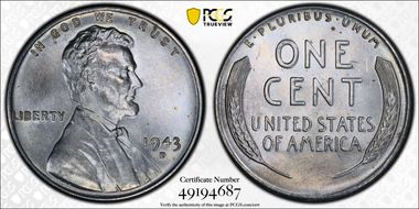 1943-D/D 1C MS67