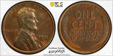 1931-S 1C MS62BN