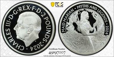 2024 £2 Maid Marian Ag PR70DCAM