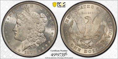 1878 8TF $1 MS63