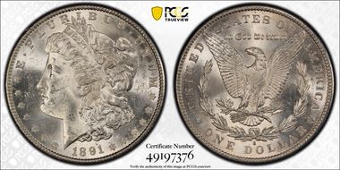 1891-S $1 MS62