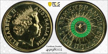 2014-C $2 Remembrance Colorized MS68