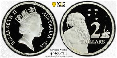 1988 $2 Silver PR69DCAM