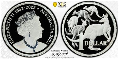 2023 $1 Queen Elizabeth II Memorial Silver PR70DCAM