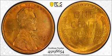 1949-S 1C MS65RB