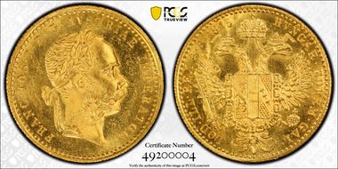 "1915" Ducat Restrike KM-2267  Au MS63
