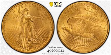 1908-D $20 Motto MS64