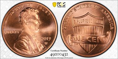 2019-W 1C Shield MS69RD