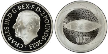 2023 £2 Bond Films of the 1970s 1oz Ag PR70DCAM