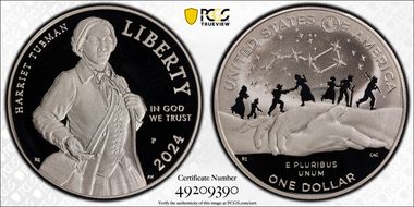 2024-P $1 Harriet Tubman PR70DCAM