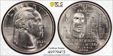 2024-D 25C Rev. Dr. Pauli Murray MS65