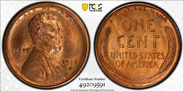 1916-S 1C MS65RD