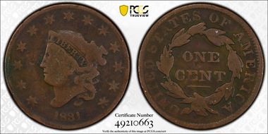 1831 1C Large Letters N1BN