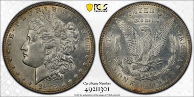 1878 7TF $1 R78, VAM 117, Tripled Star AU53