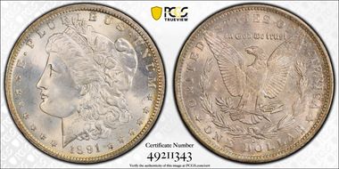 1891-O $1 MS66