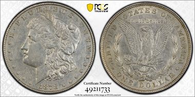 1878 8TF $1 VAM 14.5, Open Nostril N1