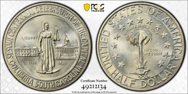 1936 50C Columbia MS66