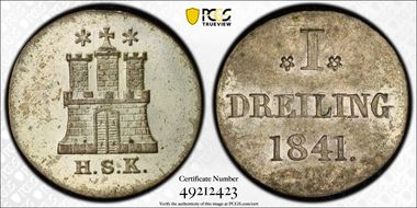 1841-HSK  Dreil MS64