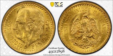 1945 2 1/2 P KM-463  Au MS66