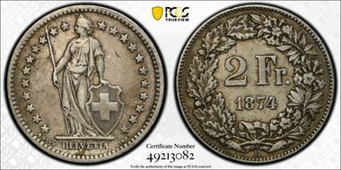 1874 B 2 Fr XF40