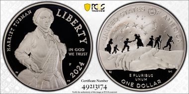 2024-P $1 Harriet Tubman First Strike PR70DCAM