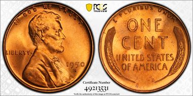 1950-S 1C MS67RD