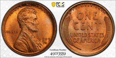 1909-S 1C Lincoln MS67RD