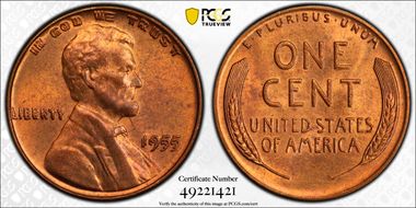 1955 1C Doubled Die Obverse MS64RD