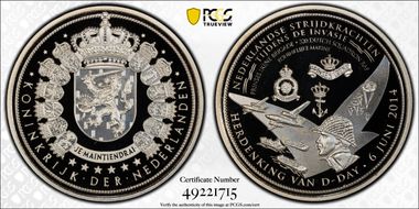 2014 Medal D-Day, Princess Irene Brigade Silvered-Brass PR69DCAM