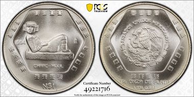 1994-Mo Peso KM-572 Chaac Mool MS69