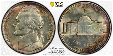 1942-P 5C Silver MS66FS