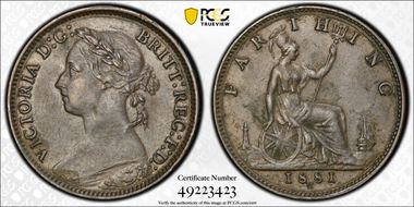 1881-H 1/4D S-3959 AU53BN