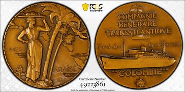 (c.1950) Medal SS Colombie Post-War Refit AE SP66