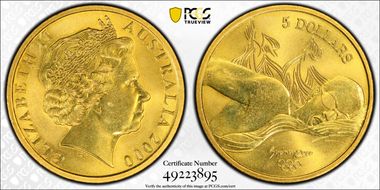 2000 $5 Olympic - Aquatics MS64