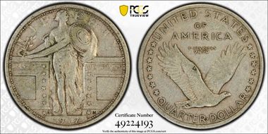 1917-S 25C Type 1 VF30