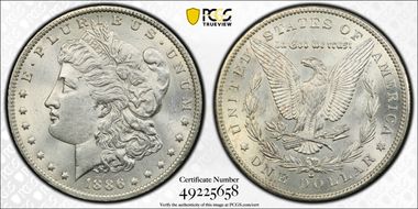 1886-O $1 AU58