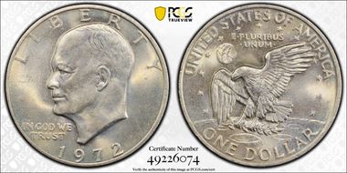 1972 $1 Type 2 MS64