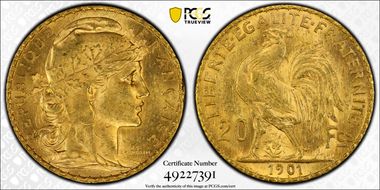 1901 20 Fr Gad-1064 F-534 MS64