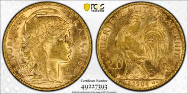 1904 20 Fr Gad-1064 F-534 MS63