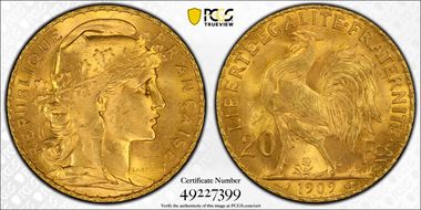 1909 20 Fr Gad-1064a F-535 Refrappe MS65