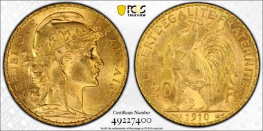 1910 20 Fr Gad-1064a F-535 Refrappe MS64