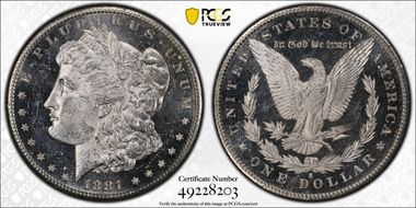 1881-S $1 MS63DMPL