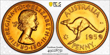 1959 Y. (p) 1D PR65RD