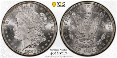 1882-CC $1 VAM 2C, Counter Clash MS63