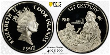 1997 $50 1st Century The Birth of Christianity PR69DCAM
