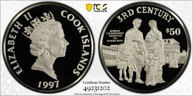 1997 $50 3rd Century Roman Citizenship Granted PR69DCAM