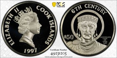 1997 $50 6th Century Justinian's Code of Civil Law PR69DCAM