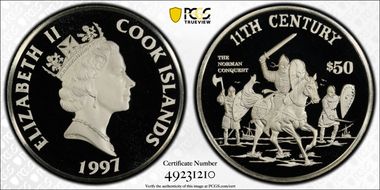1997 $50 11th Century The Norman Conquest PR69DCAM